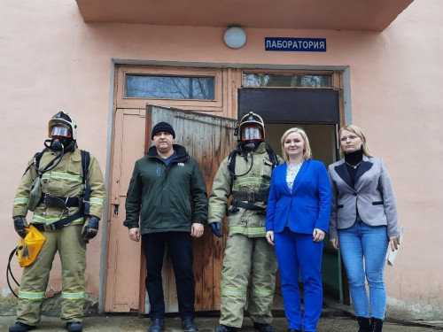 Пожарно-тактического занятия провели на базе здания мед. учреждения
