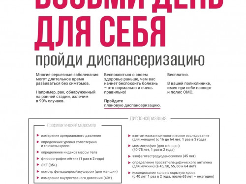 Неделя информированности о важности диспансеризации и профосмотров