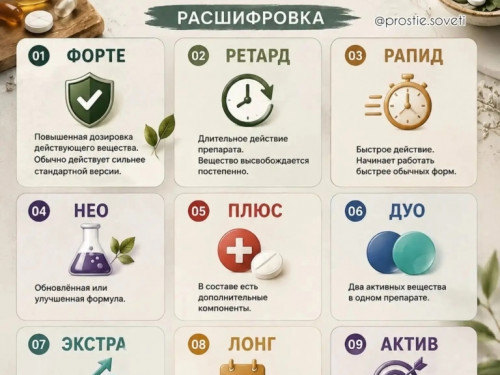 Что означают приставки в лекарствах?
