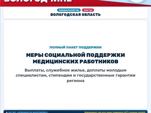 Медицинская карьера в Вологодской области. Полный гид по мерам поддержки